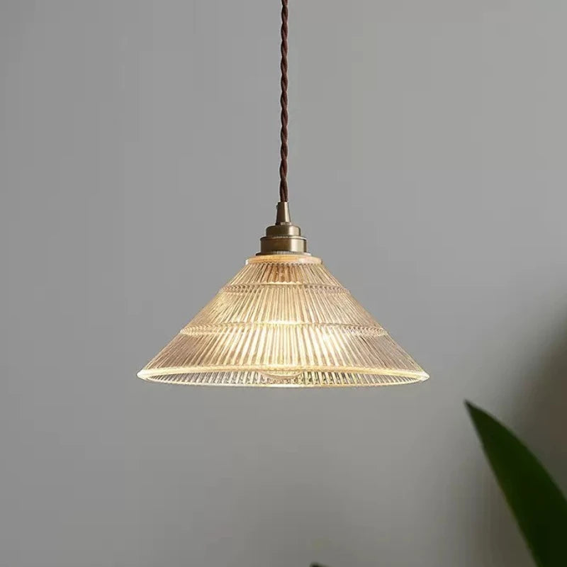 Vintage Nordic Glass Pendant Light