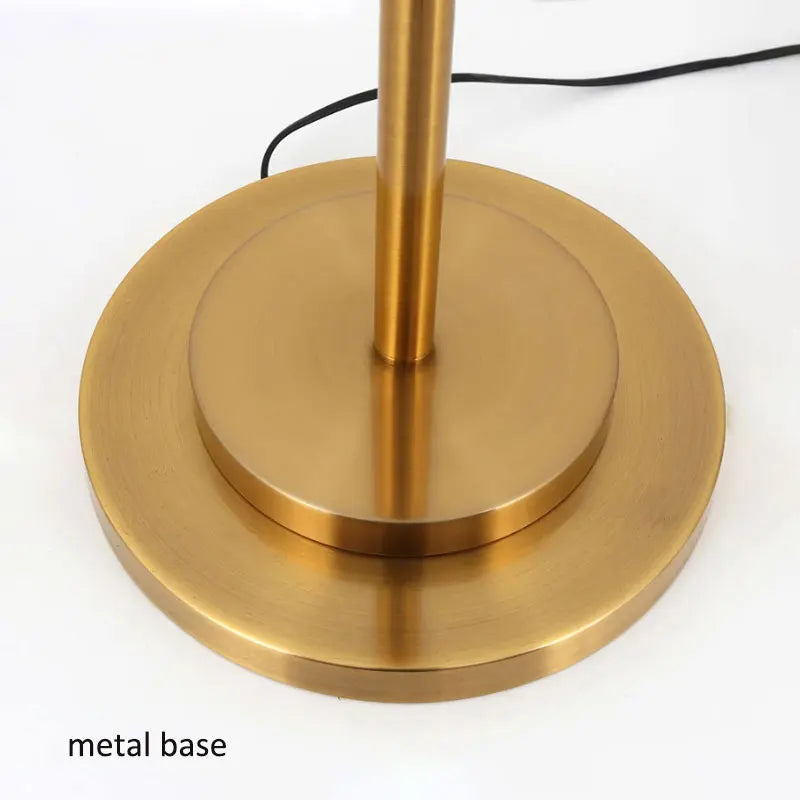 Modern Gold & Fabric Floor Lamp