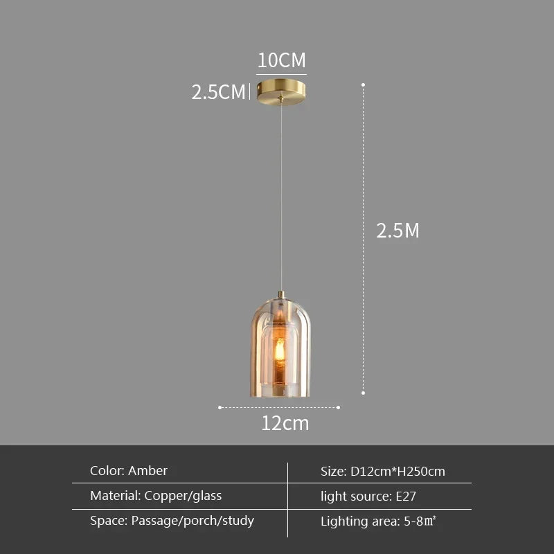 Minimalist Glass Pendant Light