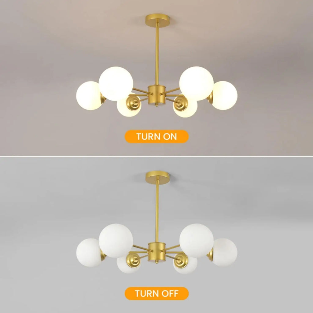 Ellsworth Brass Globe Ceiling Light