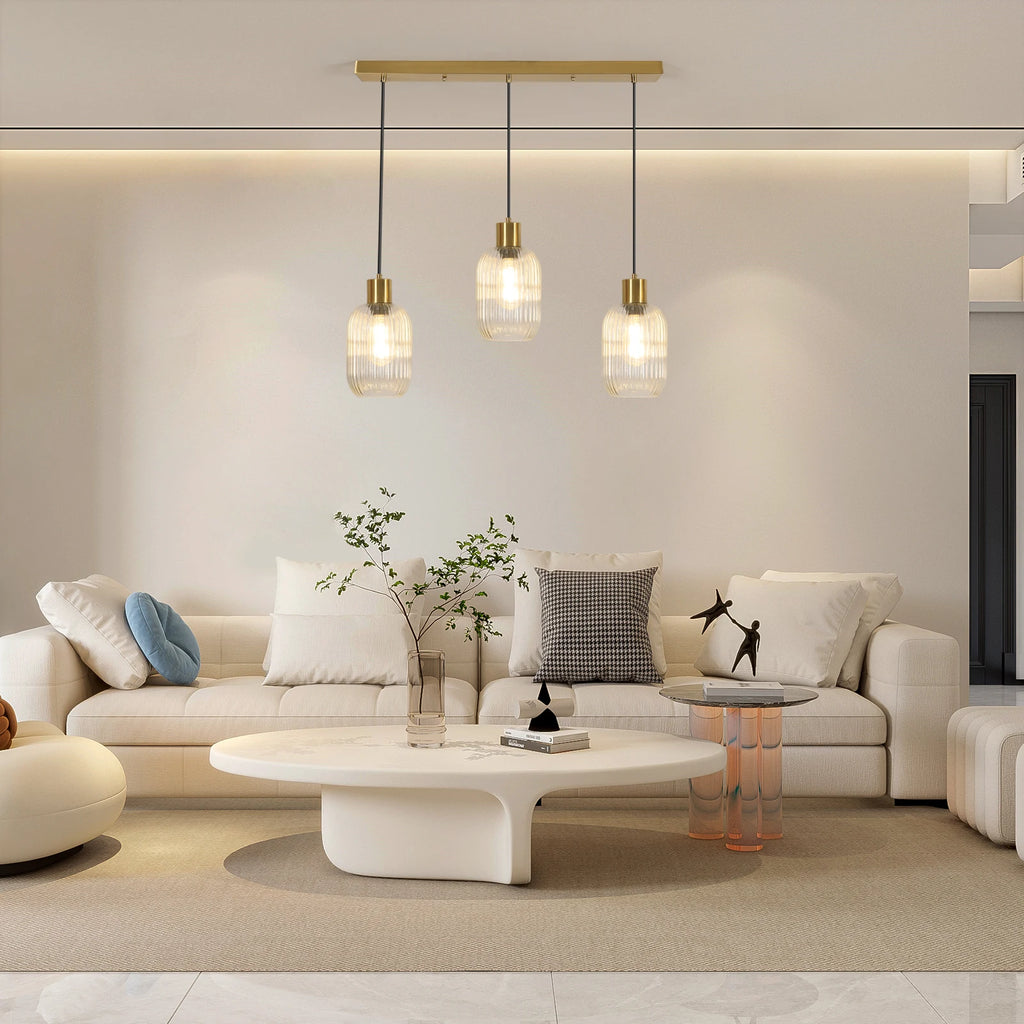 The Monaco 3-Light Glass Chandelier