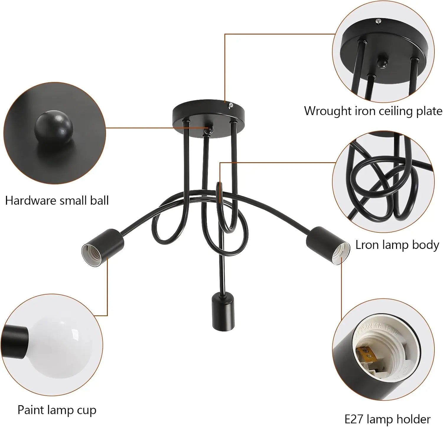 Hudson 3-Light Industrial Ceiling Light