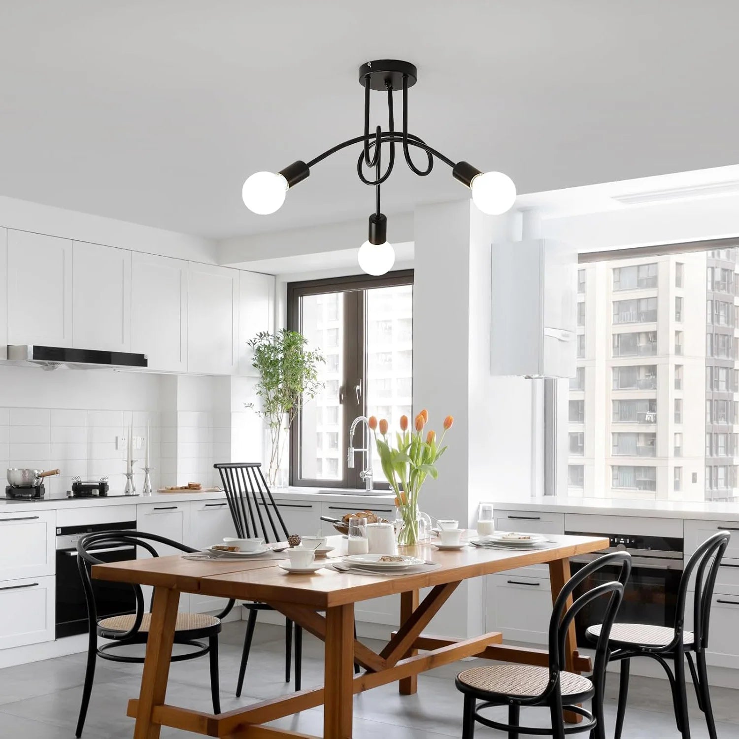 Hudson 3-Light Industrial Ceiling Light