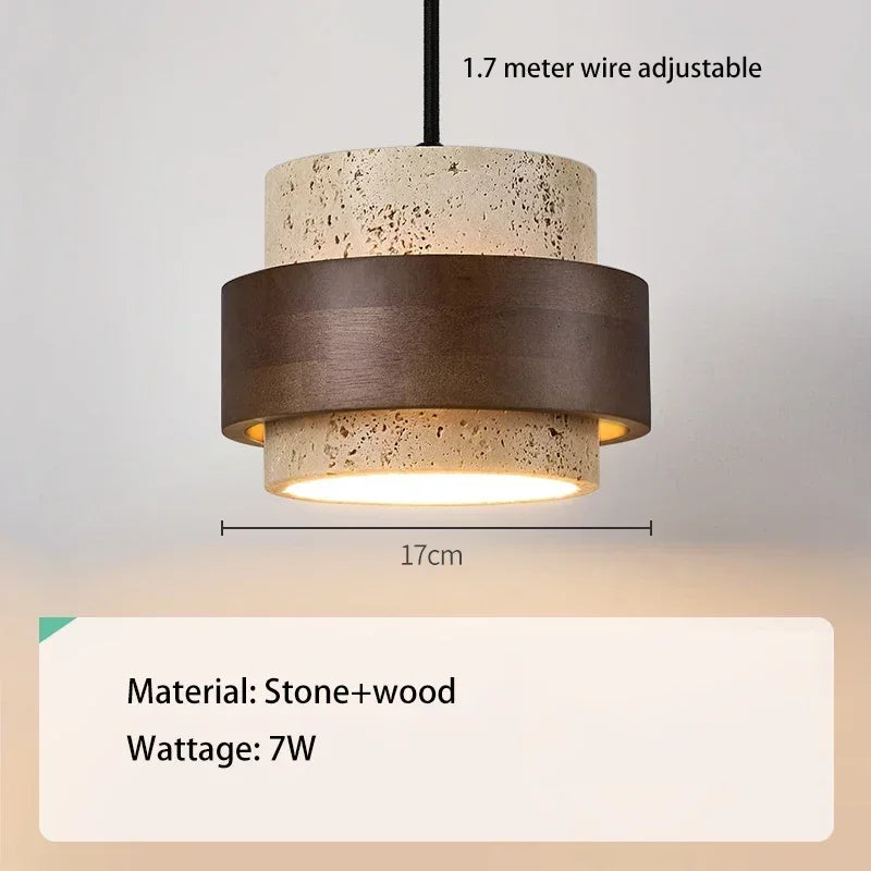 Japanese-Inspired Stone Pendant Light