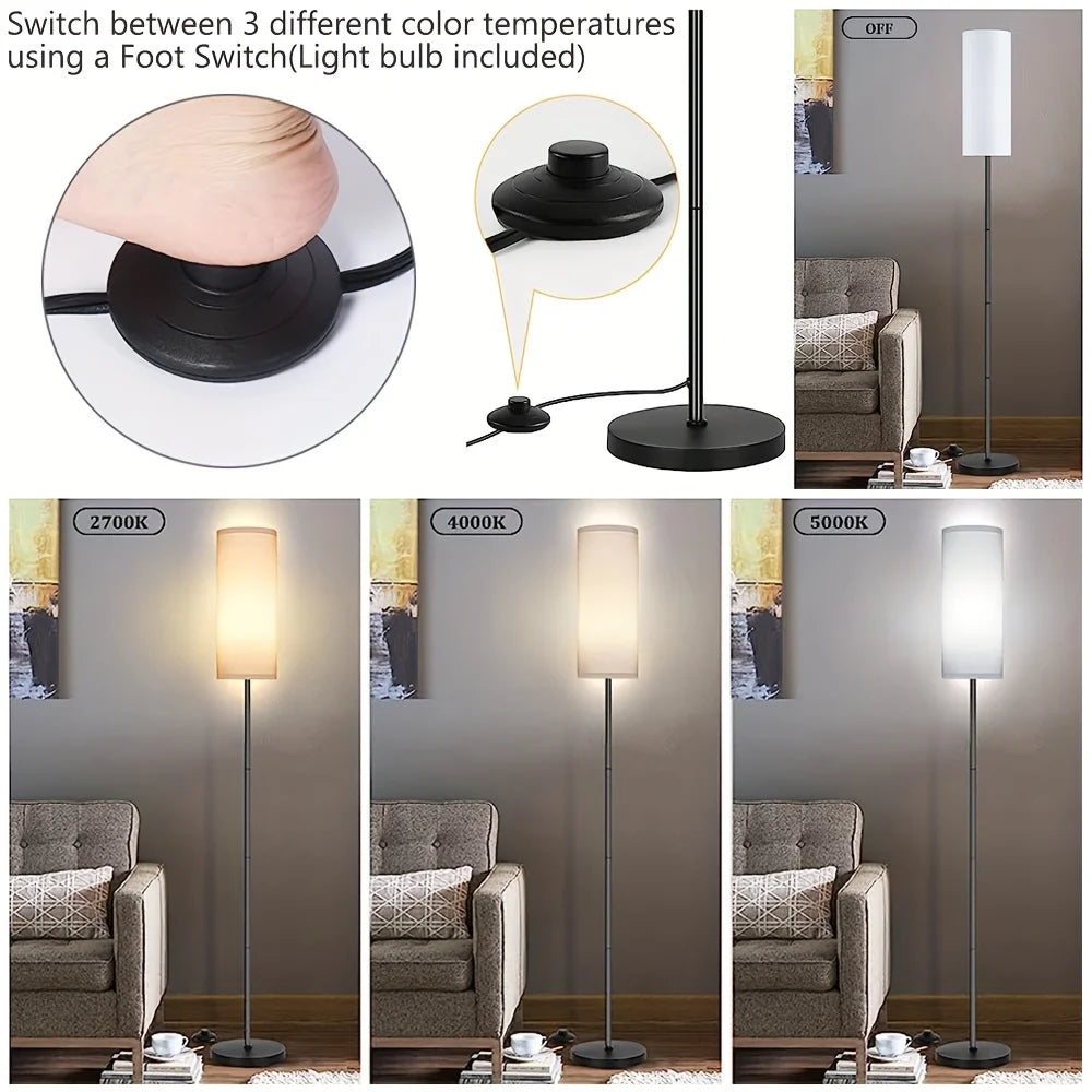 Floor lamp with color temperature options in a living room setting