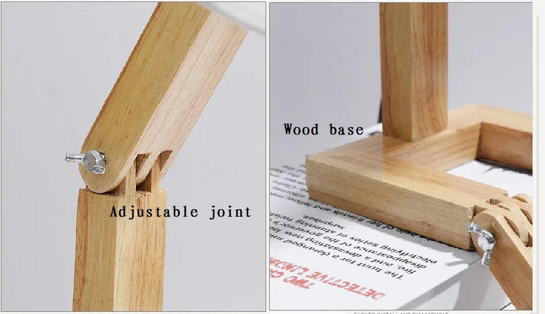 Artisan Wooden Robot Table Lamp | Modern Adjustable Sculptural Desk Light