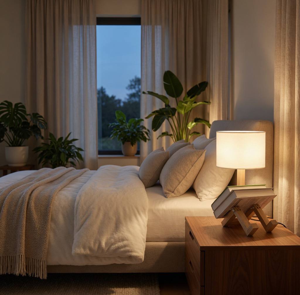 Artisan Wooden Robot Table Lamp | Modern Adjustable Sculptural Desk Light